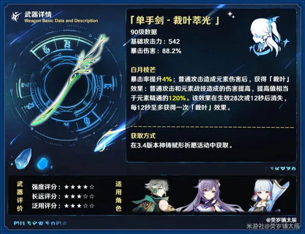 《原神》：裁叶萃光全面强度测评