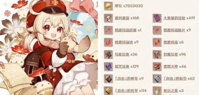 2023年原神可莉突破材料指南