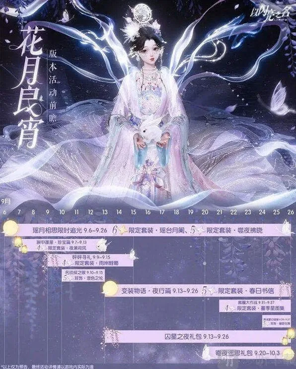 以闪亮之名花月良宵版本更新时间攻略