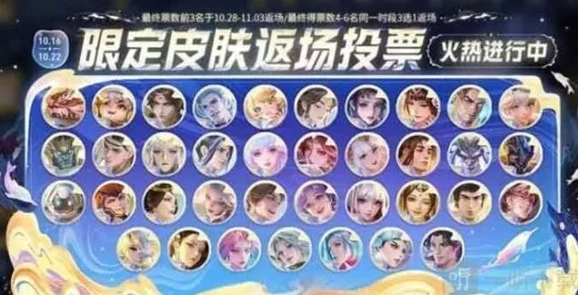 《王者荣耀》八周年限免皮肤汇总说明