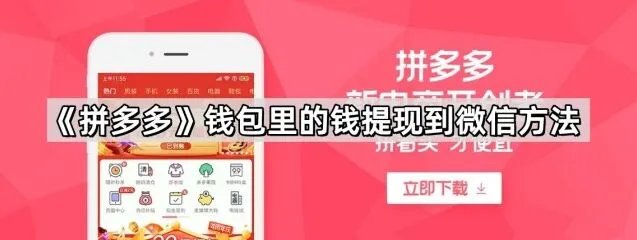 拼多多钱包里的钱提现到微信使用指南