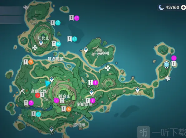 原神鹤观岛限时挑战机关位置分布图攻略指南