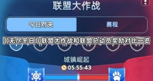 无尽冬日两大联盟活动奖励区别详解