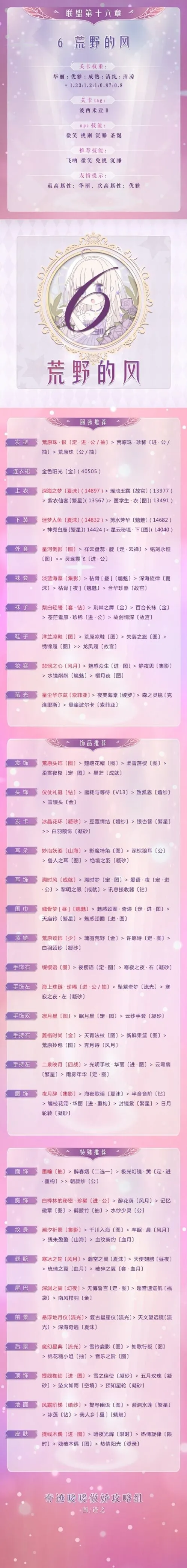 奇迹暖暖16-6荒野的风完全攻略