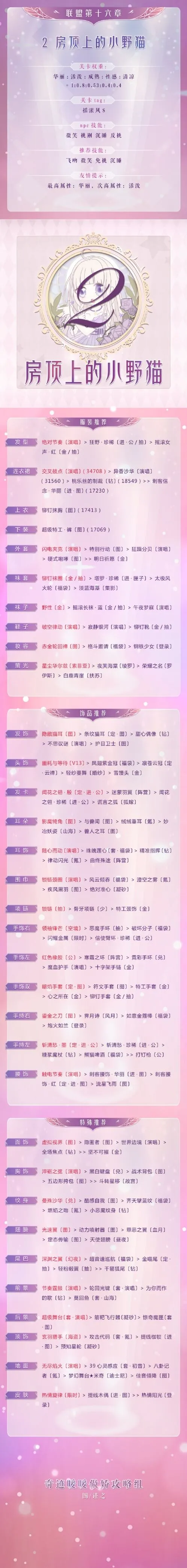 《奇迹暖暖》16章第二关高分打法教程