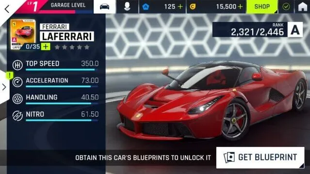 《狂野飙车9》A级LaFerrari速度实测数据分享