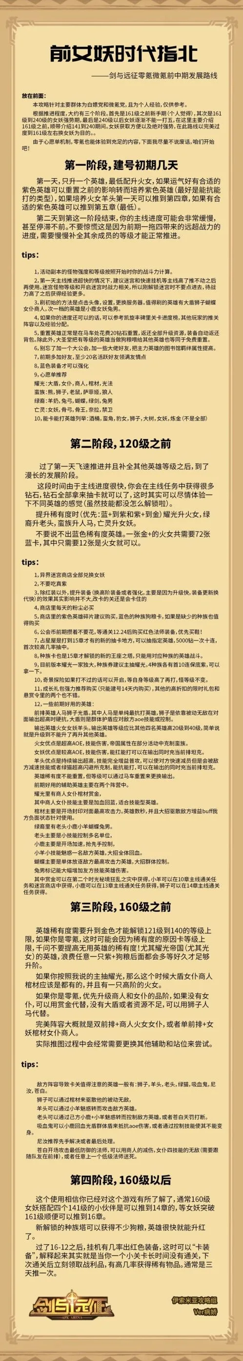 剑与远征萌新英雄阵容攻略