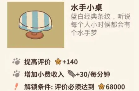 动物餐厅水手小桌获得方式