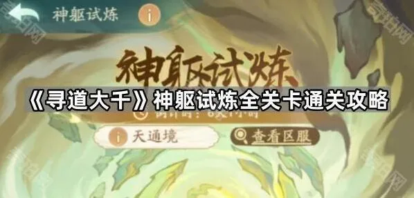 寻道大千神躯试炼战斗策略