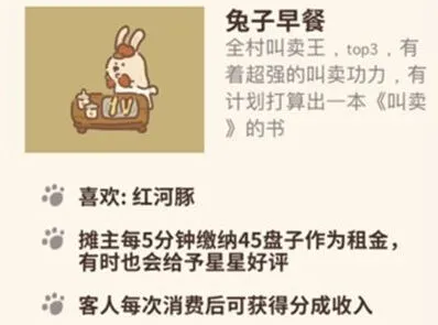 动物餐厅兔子早餐怎么解锁 摊主来访技巧教程