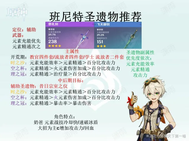 原神班尼特圣遗物搭配详细指南