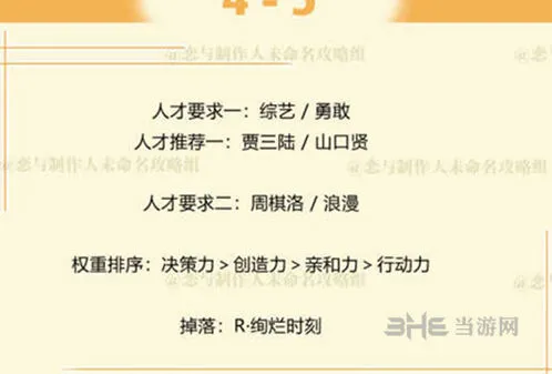恋与制作人周棋洛拍摄副本4-5三星轻松通过方法