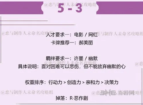 恋与制作人许墨5-3副本怎么过攻略指南