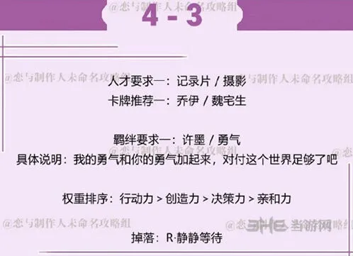 恋与制作人许墨拍摄副本4-3怎么打