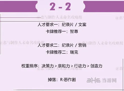 《恋与制作人》许墨副本第二章2-2打法
