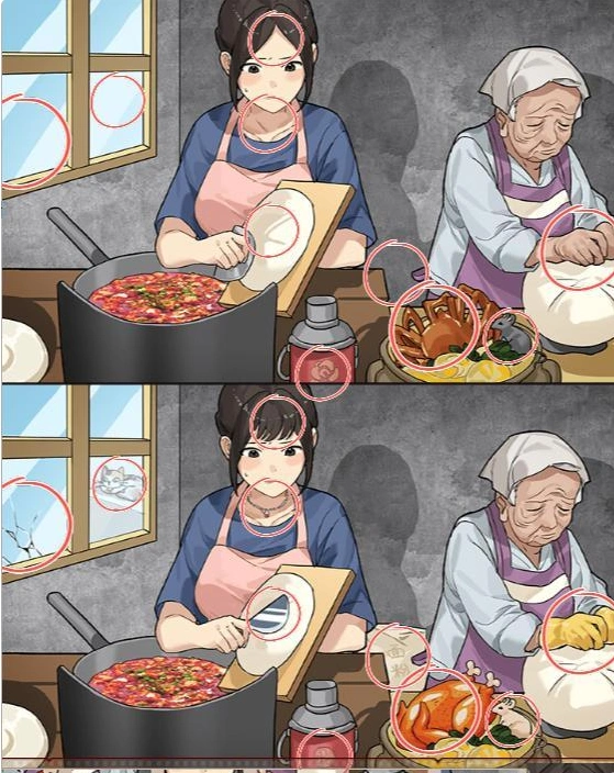 《婆婆玩脑洞》婆媳做饭找出十处不同通关攻略