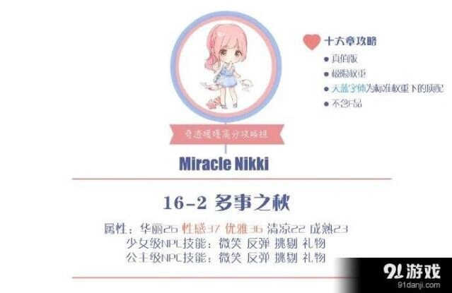 奇迹暖暖16-2公主级高分攻略详解