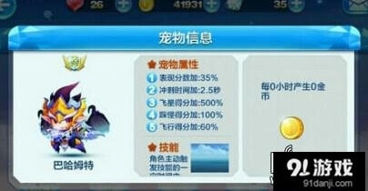 天天酷跑飞行得分宠物排行