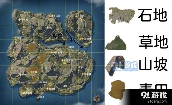 荒野行动地图地形标记含义