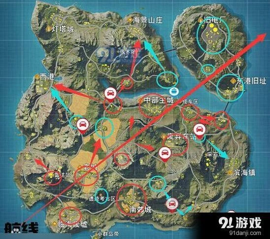 荒野行动航线怎么看 跳伞方式与落地技巧