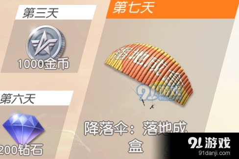 荒野行动签到奖励降落伞未到账解决