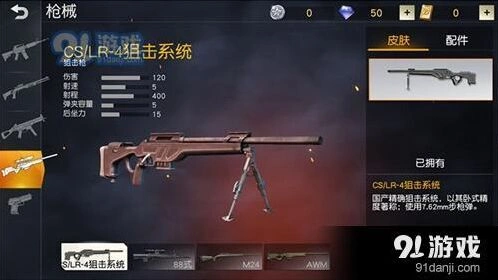 荒野行动CS/LR-4狙击枪上分技巧分享