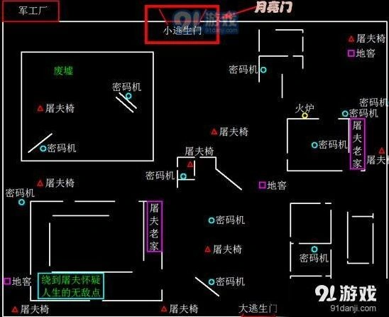 第五人格全地图逃生门定位技巧