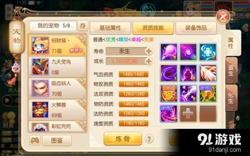 梦幻诛仙宠物化生10技能全面指南