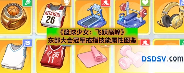 《篮球少女：飞跃巅峰》东部大会冠军戒指技能属性图鉴