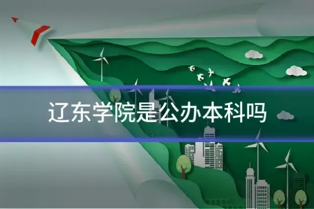 辽东学院是公办本科吗