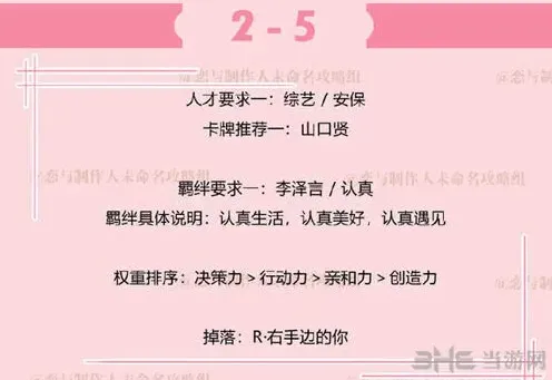 恋与制作人李泽言拍摄副本2-5核心攻略