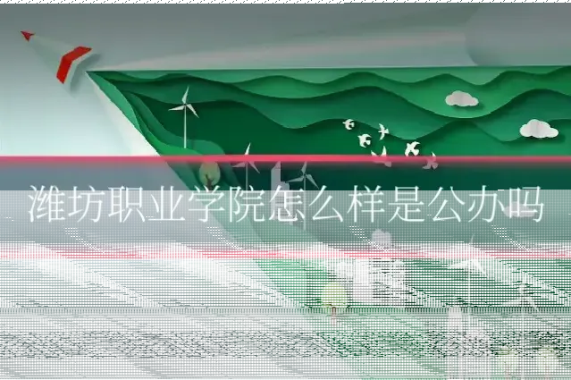潍坊职业学院怎么样是公办吗