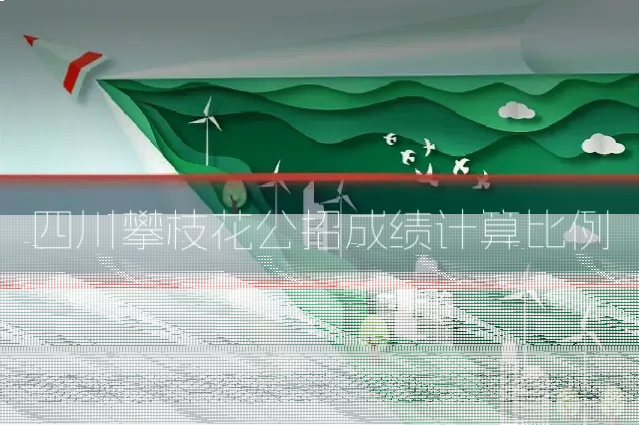 四川攀枝花公招成绩计算比例