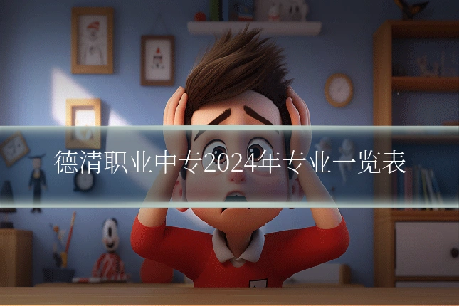 德清职业中专2024年专业一览表