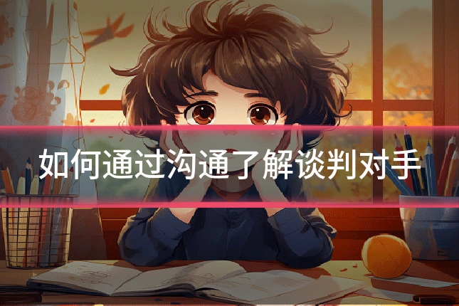 如何通过沟通了解谈判对手