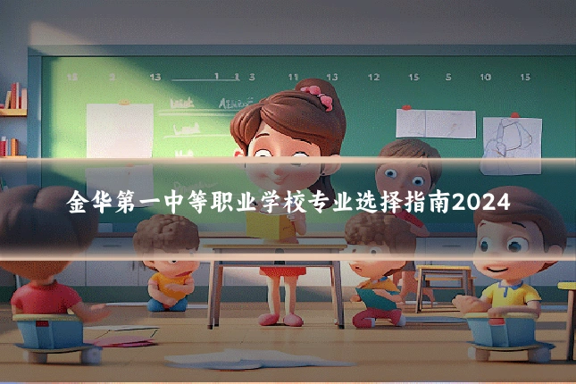 金华第一中等职业学校专业选择指南2024