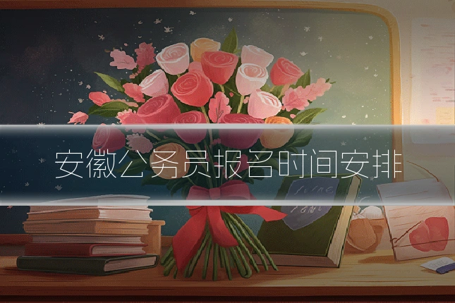 安徽公务员报名时间安排