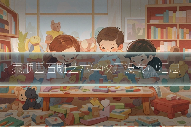 泰顺县石雕艺术学校开设专业汇总