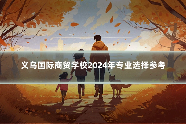 义乌国际商贸学校2024年专业选择参考