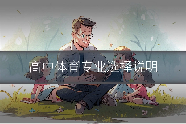 高中体育专业选择说明