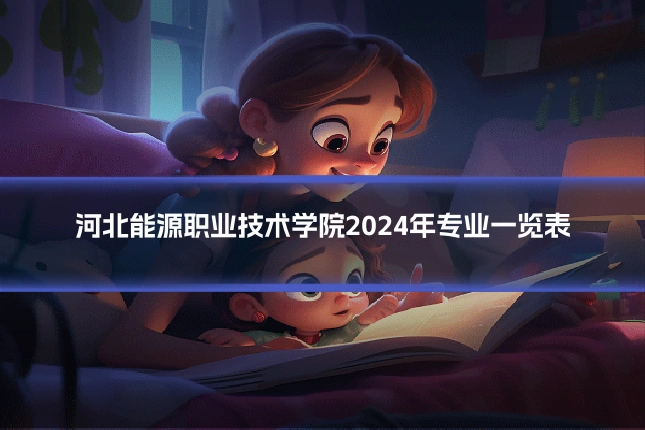 河北能源职业技术学院2024年专业一览表
