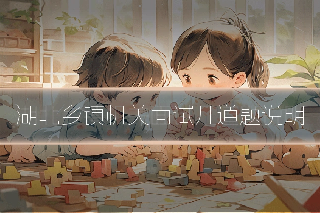 湖北乡镇机关面试几道题说明