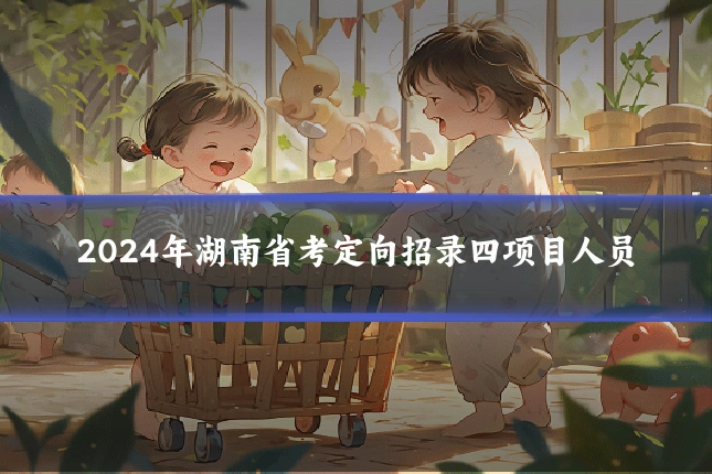 2024年湖南省考定向招录四项目人员