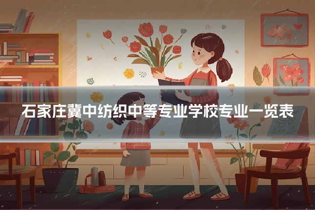 石家庄冀中纺织中等专业学校专业一览表