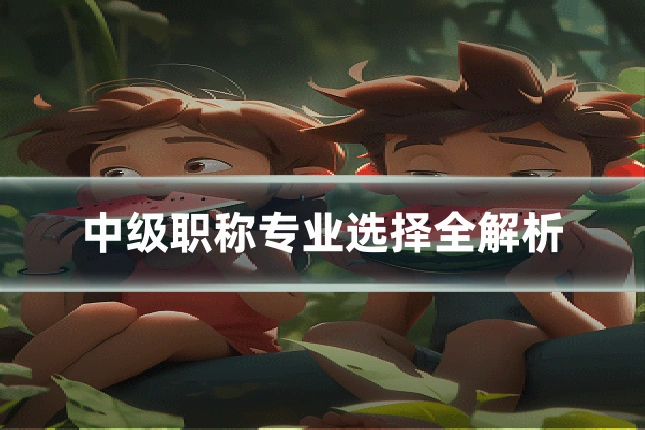 中级职称专业选择全解析