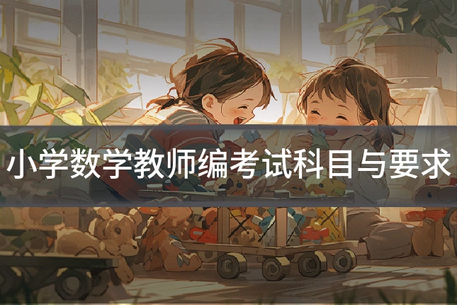 小学数学教师编考试科目与要求