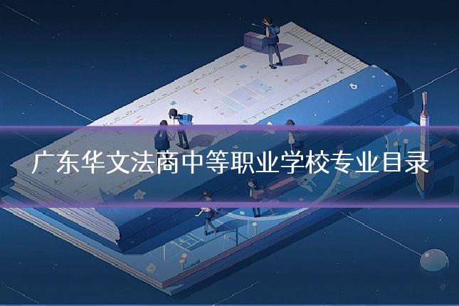 广东华文法商中等职业学校专业目录