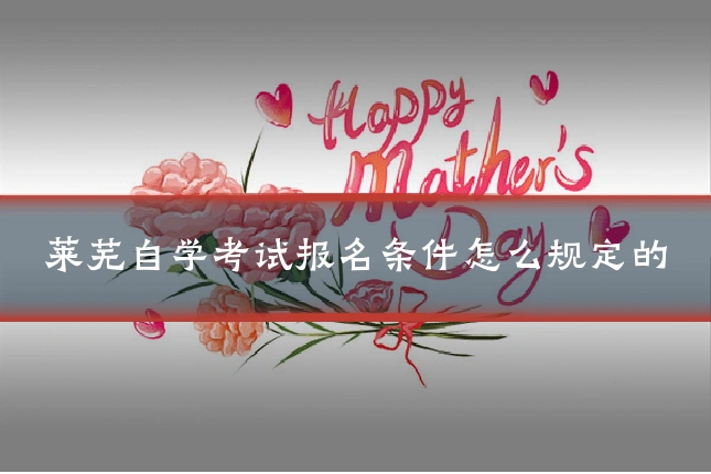 莱芜自学考试报名条件怎么规定的