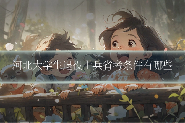 河北大学生退役士兵省考条件有哪些