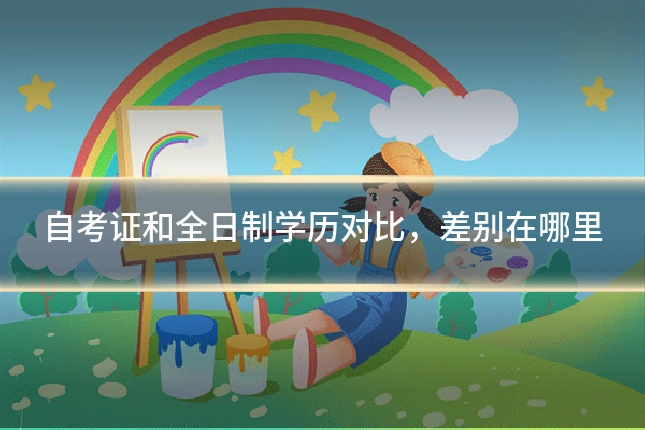 自考证和全日制学历对比，差别在哪里